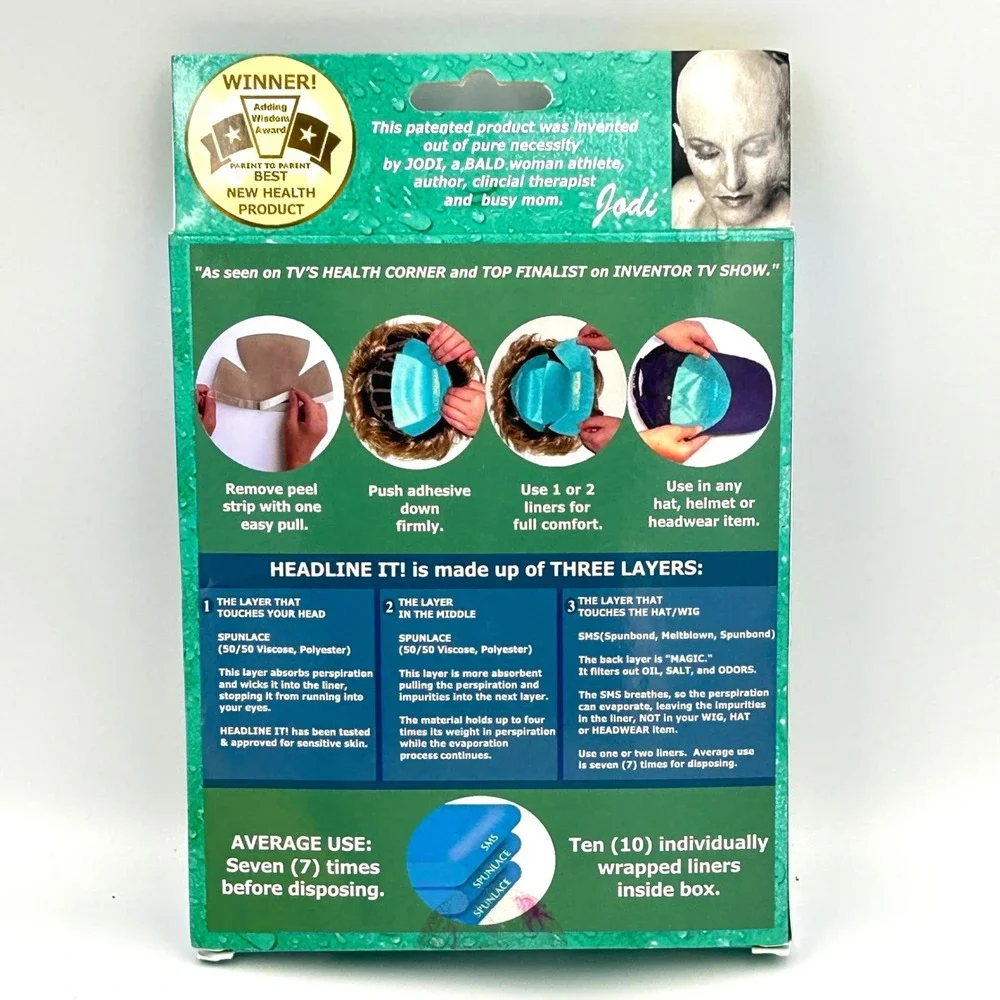 Headline It! Sweat Blocker Liners for Wigs & Hats‎ - 10pk Tan Comfort Shield